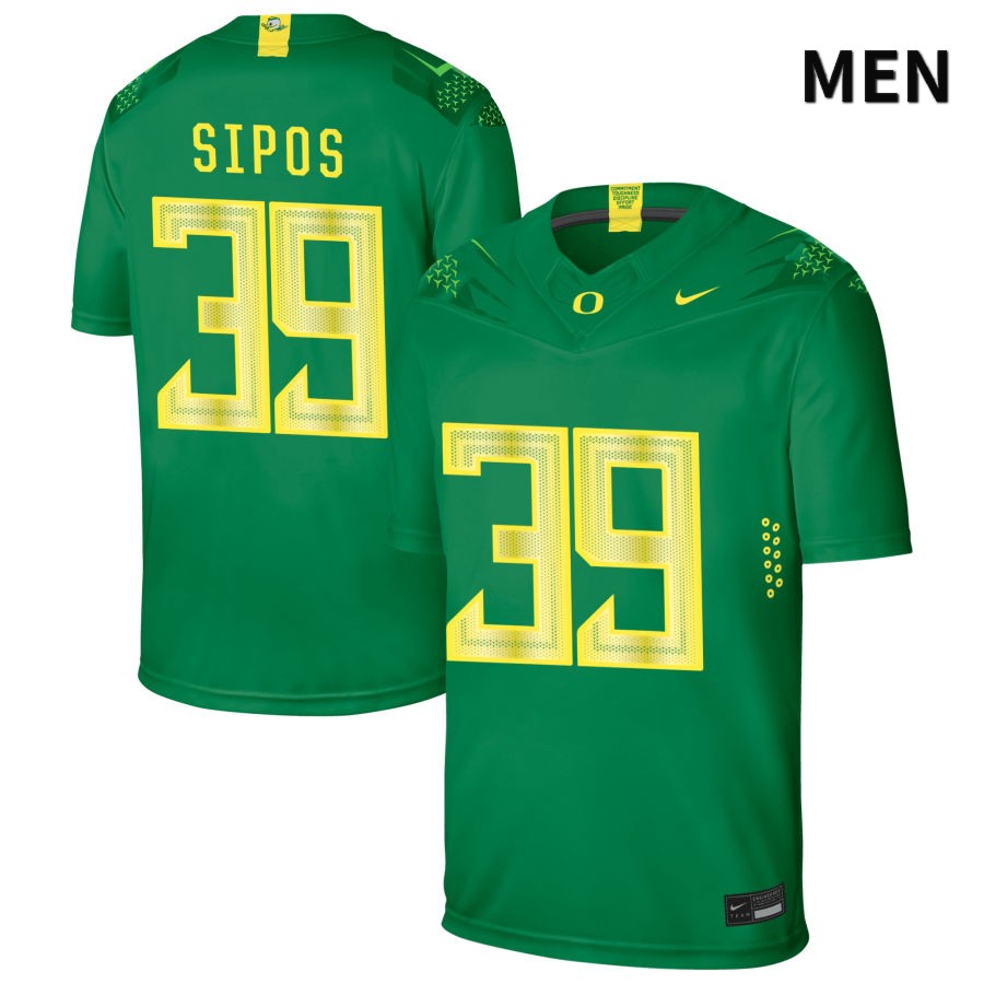 Oregon Ducks Men's #39 Dane Sipos Football College Authentic Green NIL 2022 Nike Jersey AOM55O5H